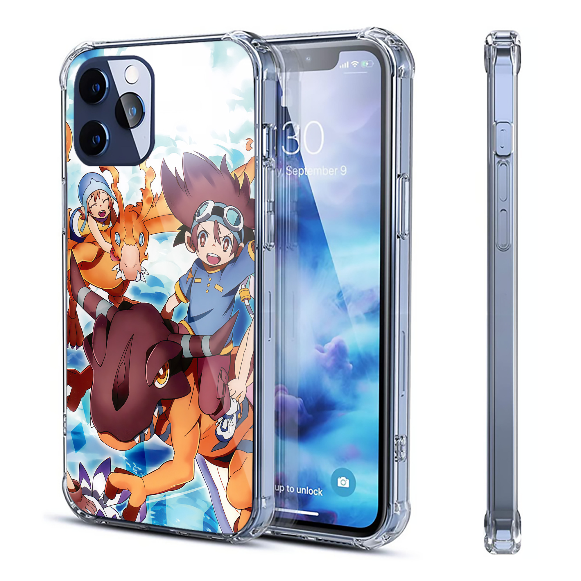 （画像用） Digimon デジタルモンスター/デジモン 【iPhone 12シリーズ対応】透明スマホケース（クリアソフトケース）